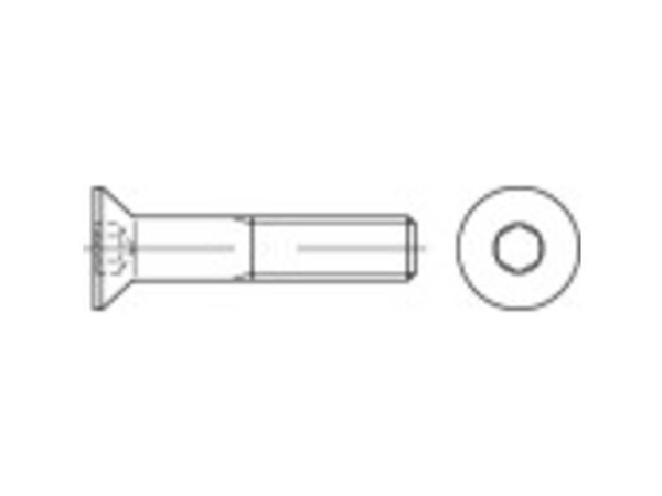 Toolcraft 1069241 Undersænkede Skruer M8 18 Mm Indvendig Sekskant Rustfrit Stål A4 200 Stk