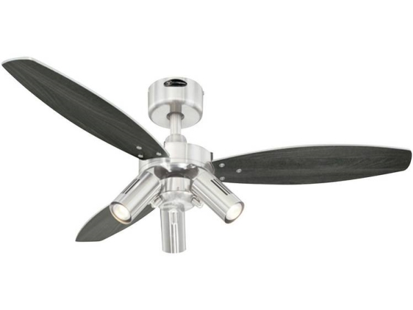Westinghouse Jet Plus Deckenventilator (Ø X H) 105 Cm X 370 Mm Flügelfarbe: Wenge, Silber Gehäusefarbe: Chrom (Gebürstet)