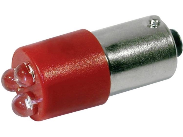 Cml Led-Signallampe Ba9s Rød 24 V/Dc, 24 V/Ac 400 Mcd