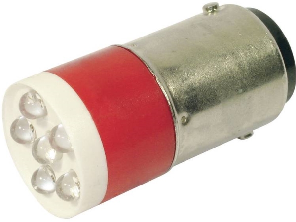Cml Led-Signallampe Ba15d Rød 24 V/Dc, 24 V/Ac 1260 Mcd