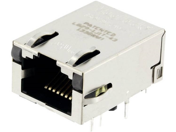 Bel Stewart Connectors Magjack Gigabit Ethernet 8 Transformer Med Lysdioder Ulp L829-1J1t-43 Tilslutning, Indbygning Vandret Gigabit Ethernet Poler:
