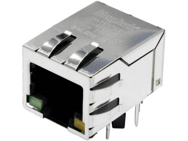 Bel Stewart Connectors Magjack Gigabit Ethernet 8 Transformer Med Lysdioder Tab Ned Si-61001-F Tilslutning, Indbygning Vandret Gigabit Ethernet Poler