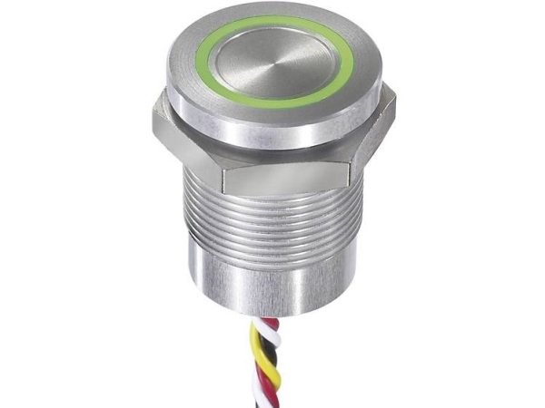 Apem Cpb2110000kgss Cpb2110000kgss Sensorknap 24 V 0.2 A Tastende Grøn, Rød Ip68, Ip69k 1 Stk