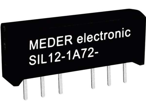 Standexmeder Electronics Sil12-1A72-71D Reed-Relæ 1 X Sluttekontakt 12 V/Dc 0.5 A 10 W Sil-4