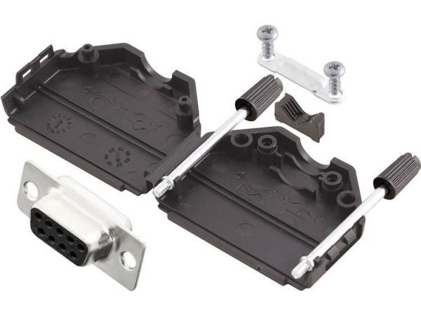 Mh Connectors Mhdppk9-Db9s-K D-Sub-Buchsenleiste-Set 180° Polzahl: 9 Löten 1 Stk