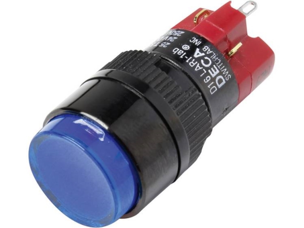 Deca D16lar1-1Abkb Druckschalter 250 V/Ac 5 A 1 X Ein/Aus Klickend Blau Ip40 1 Stk