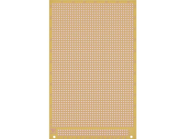 Rademacher Vk C-931-Ep Printplade Til Eksperimenter Epoxyd (L X B) 160 Mm X 100 Mm 35 Μm Rastermål 2.54 Mm Indhold 1 Stk