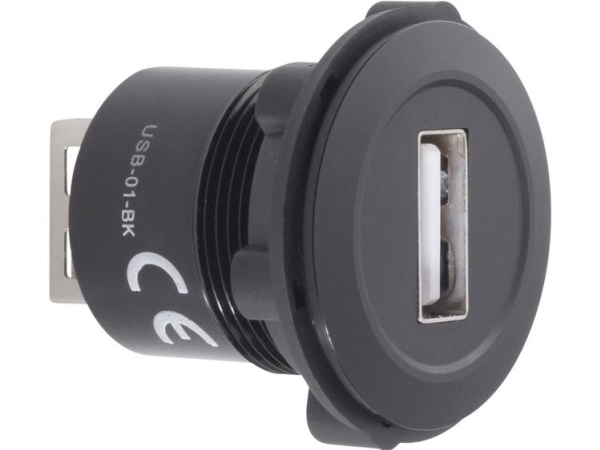 Usb-Einbaustecker 2.0 Usb-01-Bk Usb-Stecker (Typ A) Auf Usb-Stecker (Typ A) 1229317 Tru Components Inhalt: 1 Stück