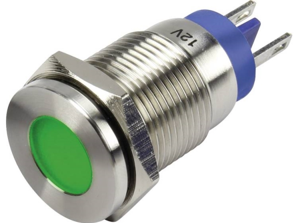 Tru Components Gq16f-D/J/G/ 12V/N Led-Signallampe Grøn 12 V/Dc