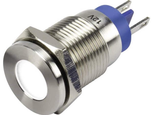 Tru Components Gq16f-D/W/ 12V/N Led-Signallampe Hvid 12 V/Dc