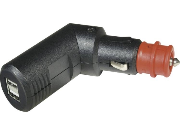 Procar Drejeligt Dobbelt Usb-Ladestik Tilladt Belastning Strøm Maks.=5 A Passer Til (Detaljer) Usb-A Adapter 12 V Til 5 V, 24 V Til 5 V