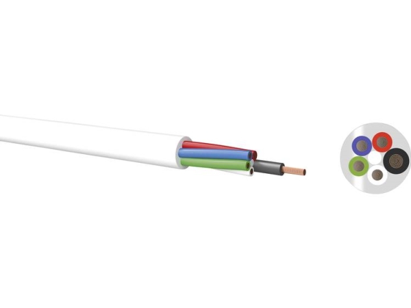 Kabeltronik 4.24051101E8 4.24051101E8 Tilslutningskabel. 500 V Pvc (Ø) 5.1 Mm 1 M