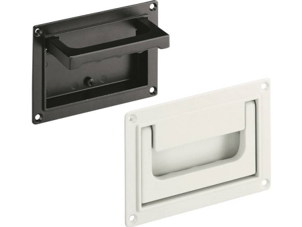 Rohde Sk-79.S118.9005 Skåleformet Udklapningsgreb Med Hurtigrastering Sort (L X B X H) 130 X 20,5 X 91 Mm 1 Stk
