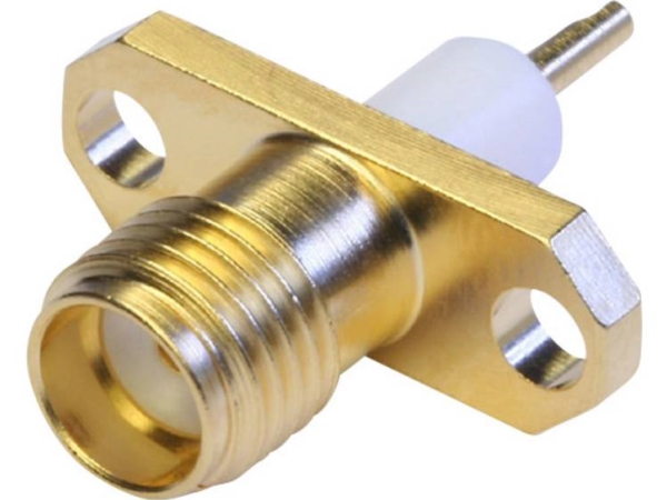 Telegärtner Sma-Einbaubuchse Mit Flansch Z28, Gold (Standard) - 5 Stück (J01151a0151)