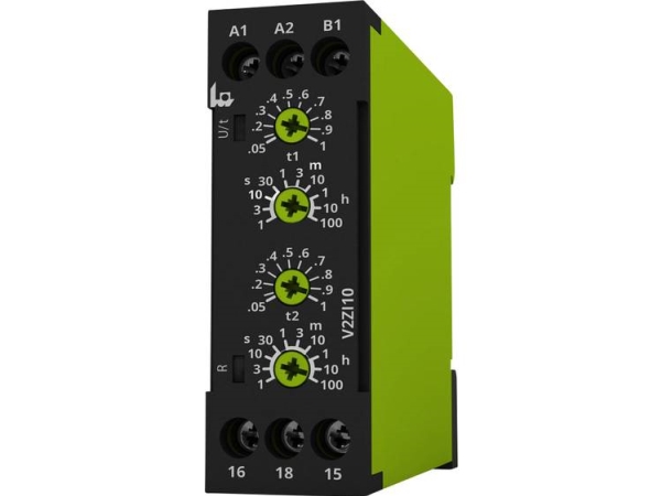 Tele V2zi10 12-240V Ac/Dc Zeitrelais Multifunktional 1 Stück Zeitbereich: 0,05 S - 100 H 1 X Wechselkontakt
