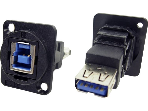 Xlr-Adapter Usb 3.0 B Auf Usb 3.0 A Buchse, Einbau Cp30206n (1 Stk.)