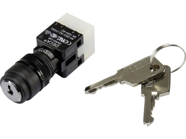 Deca Ada16k6-Ar0-Ca Schlüsselschalter 250 V/Ac 5 A 1 X Aus/Ein 1 X 90° Ip65 1 St