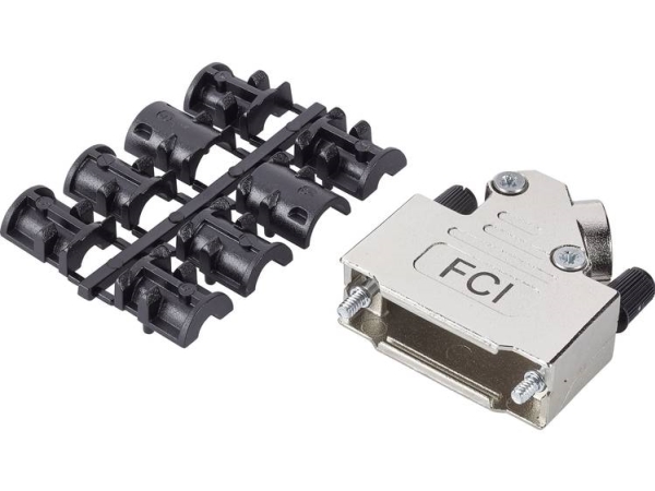 Fci D-Sub 8655Mhra1501klf D-Sub-Gehäuse Polzahl: 15 Zinkdruckguss 45° Silber 1 St