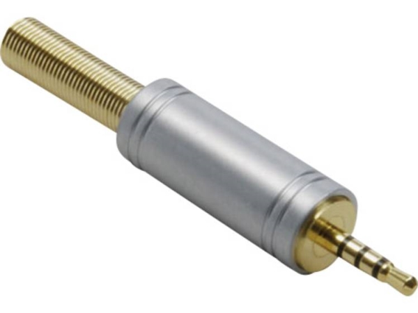 Bkl Electronic 1103086 Klinkenstecker 2,5 Mm Stecker, Gerade Polzahl: 4 Stereo Gold 1 Stück