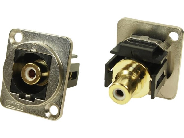 Xlr-Adapter Rca-Stecker Auf Rca-Buchse Weißer Adapter, Bündige Montage Cp30231m Cp30231m Cliff Inhalt: 1 Stück