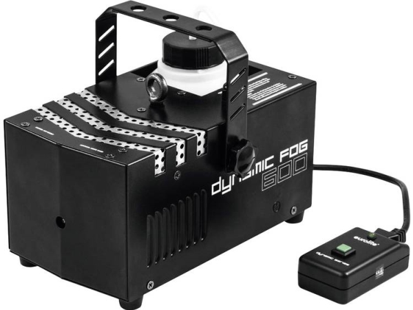 Eurolite Nebelmaschine Dynamic Fog 600 Inkl. Befestigungsbügel, Inkl. Kabelfernbedienung, Mit Lichteffekt (51702030)