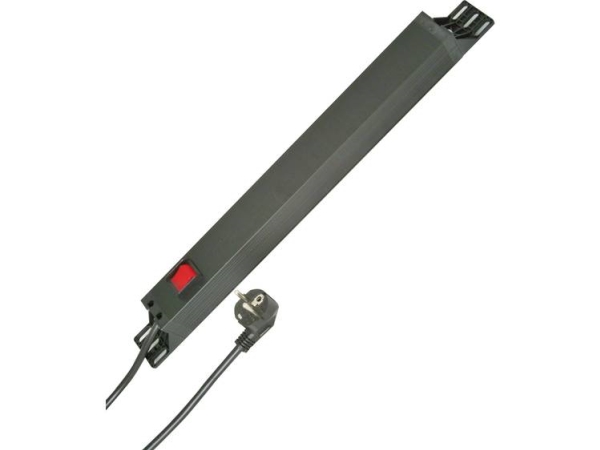 Kopp 930705028 Steckdosenleiste 19 Schuko 7X Schwarz, Stecker Mit Schutzkontakt, 1 Stück