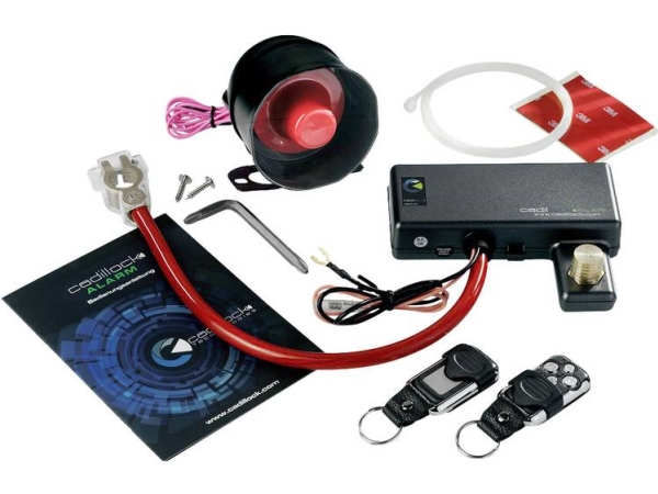 Cadillock Alarm Plus Autoalarmanlage Wegfahrsperre, Vibrationssensor, Inkl. Fernbedienung 12 V