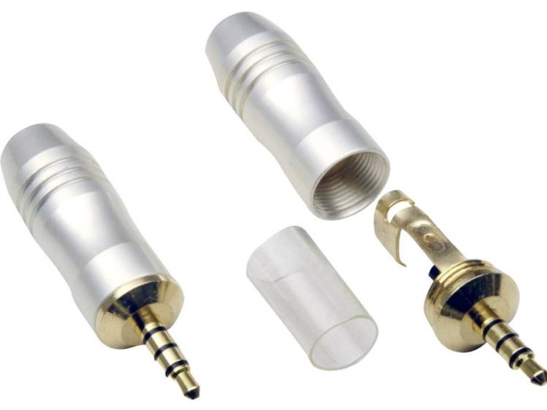 Bkl Electronic 1103092 Klinkenstecker 3,5 Mm Stecker, Gerade Polzahl: 4 Stereo Gold 1 Stück
