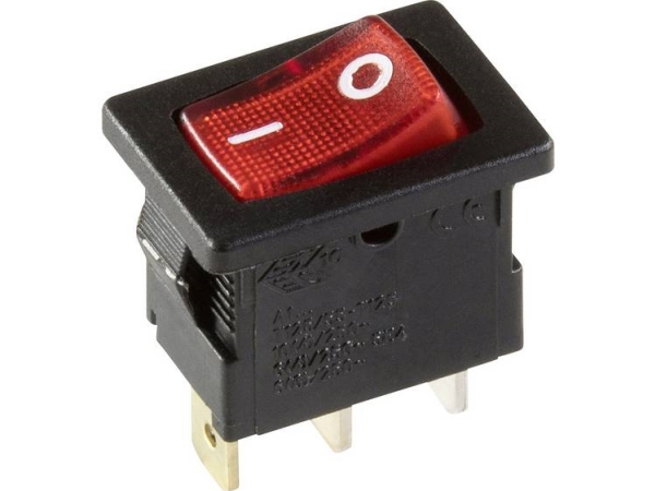 Interbär 3631-813.22 Wippenschalter 250 V/Ac 10 A, 1 X Aus/Ein, Klick (1 Stk.)