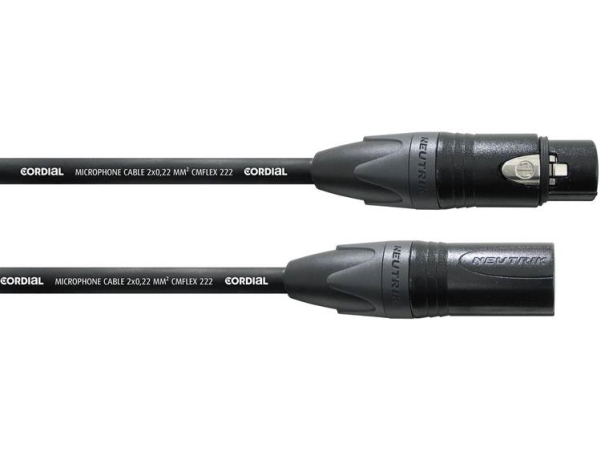 Cordial Cpm 5 Fm-Flex Xlr Verbindungsleitung [1X Xlr-Anschluss - 1X Xlr-Stecker] 5,00 M, Schwarz
