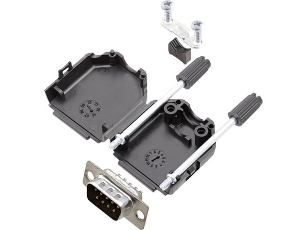 Encitech Dppk09-Bk-Dbp-K 6355-0001-01 D-Sub Stiftliste-Sæt 180 ° Poltal: 9 Loddekop 1 Set