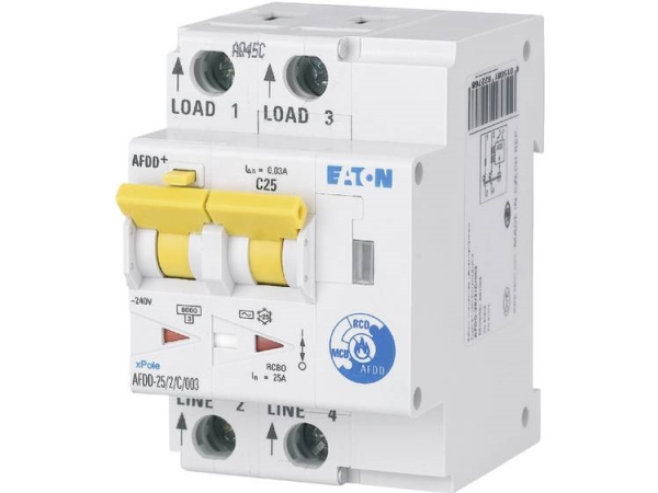 Eaton Lichtbogen-Fehlerdetektor 2P B 25A 0,03A Typ A Afdd-25/2/B/003-A 187225