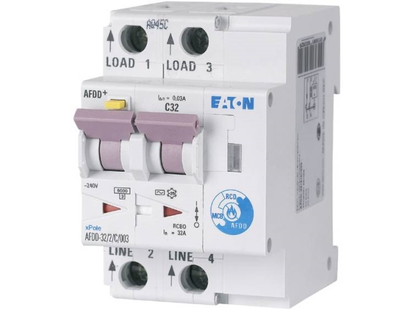 Eaton Brandschlag-/Feuerspark-Detektor 2P 32A C 0,03A Typ A Afdd-20/2/C/003 187234