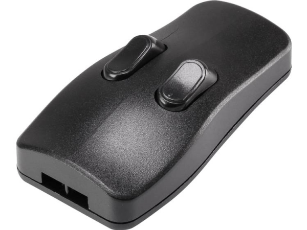 Tru Components 98001C410 Schnurschalter Schwarz 2 X Aus/Ein 2 A 1 St