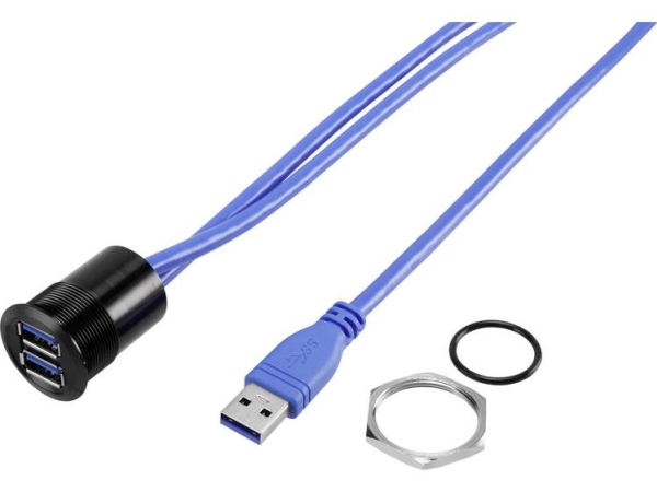 Usb A Buchse 3.0 Usb-22-Bk 2X Usb 3.0 Stecker A Auf 2X Usb 3.0 Stecker A 92007P90 Tru Components Inhalt: 1 Stück
