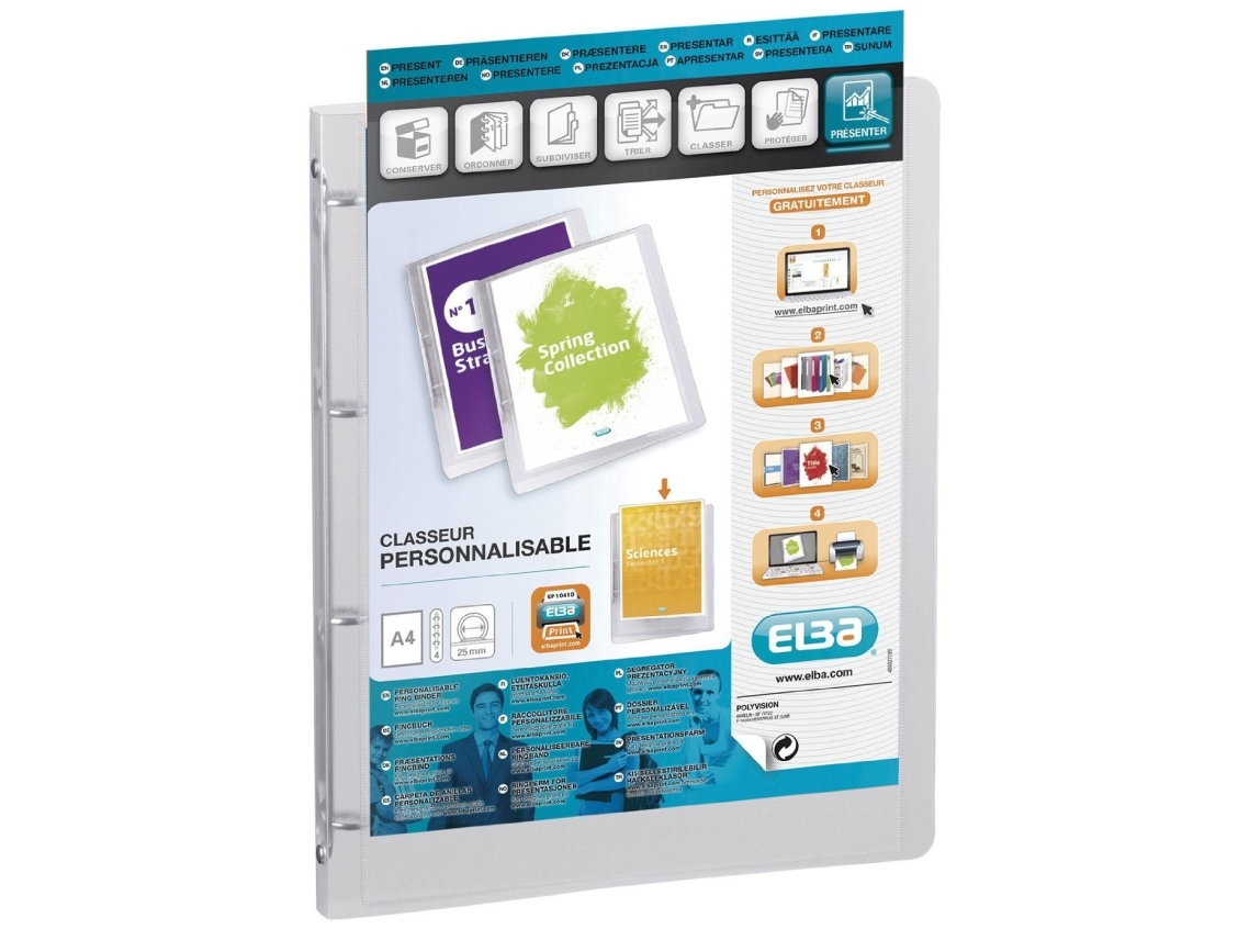 Ringbindare Elba Polyvision 20mm A4 transparent insats (st.) | Arkivering - Presentationsmappar och omslag - Plug Binder | GameStuff