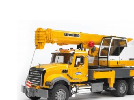 BRUDER MACK Granite Liebherr crane truck, 4 vuosi/vuosia, ABS-synteettinen, Musta, Keltainen