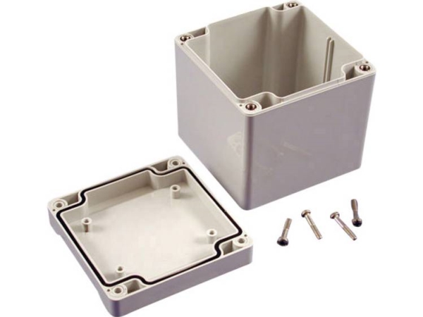 Hammond Electronics 1555Ee2gy Universalkabinet 90 X 90 X 90 Polykarbonat Grå 1 Stk