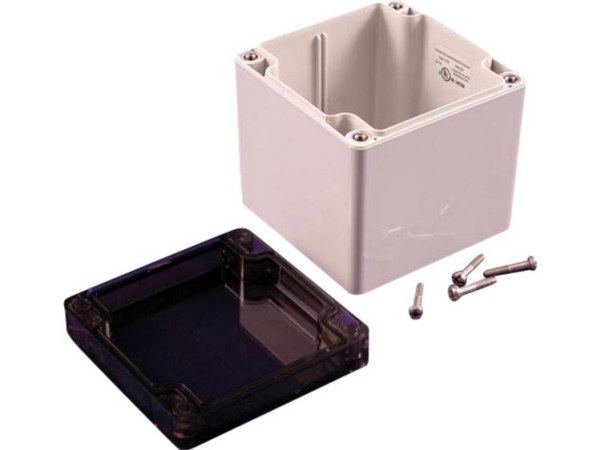 Hammond Electronics 1554Ee2gysl Universalkabinet 90 X 90 X 90 Polykarbonat Grå 1 Stk