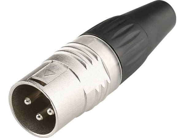 Hicon Hi-X3cm-V Xlr-Stik Stik, Lige Poltal: 3 Sort, Sølv 1 Stk