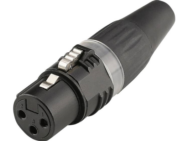Hicon Hi-X3cf-Blk Xlr-Stecker Gerade Polung: 3-Pol Schwarz, 1 Stk