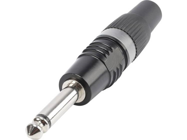 Hicon Hi-J63mp-B Klinkenstecker 6,35 Mm Stecker Gerade 2-Polig Mono Schwarz 1 Stk