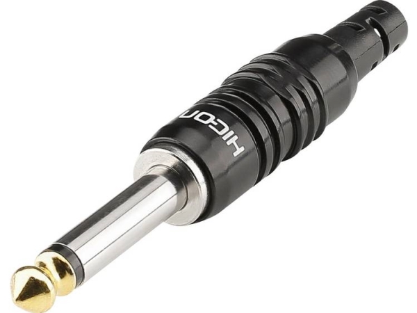 Hicon Hi-J63m07 Klinkenstecker 6,35 Mm Stecker, Gerade Polzahl: 2 Mono Schwarz 1 Stk