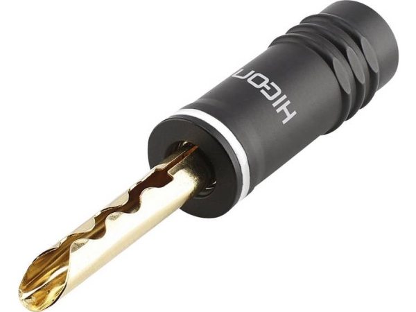 Hicon Lautsprecherstecker, Gerade, Schwarz/Weiß (1 Stk)