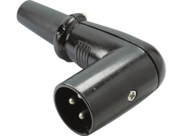 Kash 55006 Xlr-Stecker Stecker, Gewinkelt Polzahl: 3 Schwarz 1 St