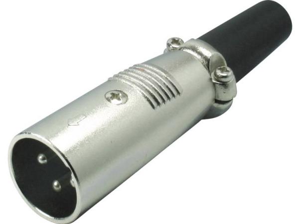 Kash 55000 Xlr-Stecker Stecker, Gerade Polzahl: 3 Silber 1 Stk.
