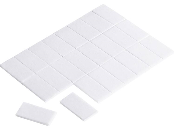 Tru Components 1564000 Dobbeltsidede Klæbepuder Hvid (L X B) 25 Mm X 13 Mm 24 Stk