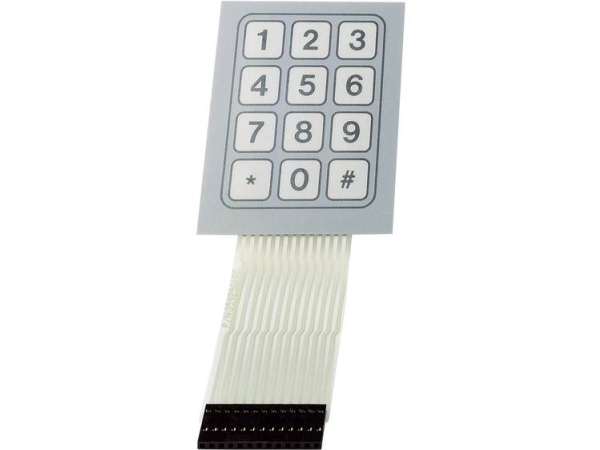 Tru Components Su709948 Folientastatur, Tastatur-Matrix 1 X 12, 1 Stk