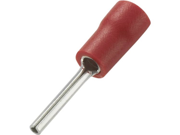 Tru Components 739205 Stiftkabelsko 0.50 Mm² 1.50 Mm² Delvist Isoleret Rød 100 Stk