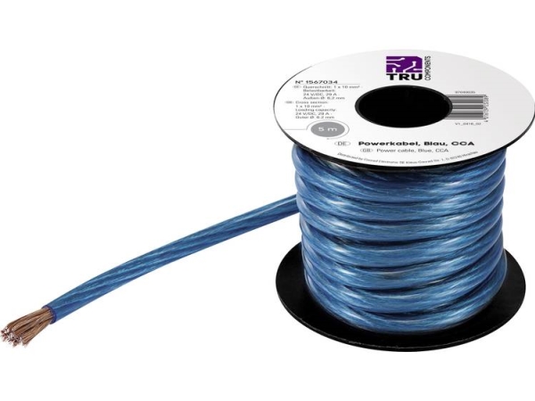 Tru Components Erdungskabel 1 X 16 Mm² Blau 5 M